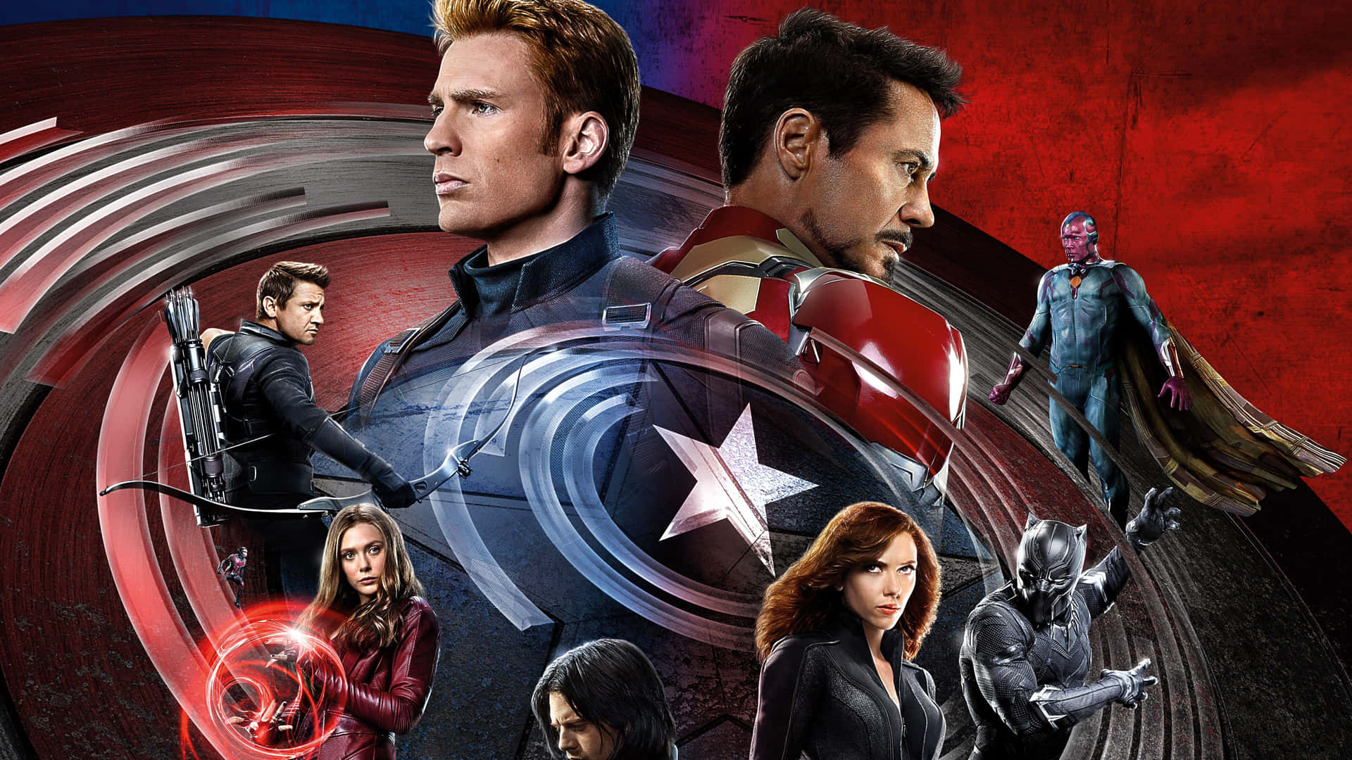 Epic Duel: Iron Man vs Captain America Wallpaper