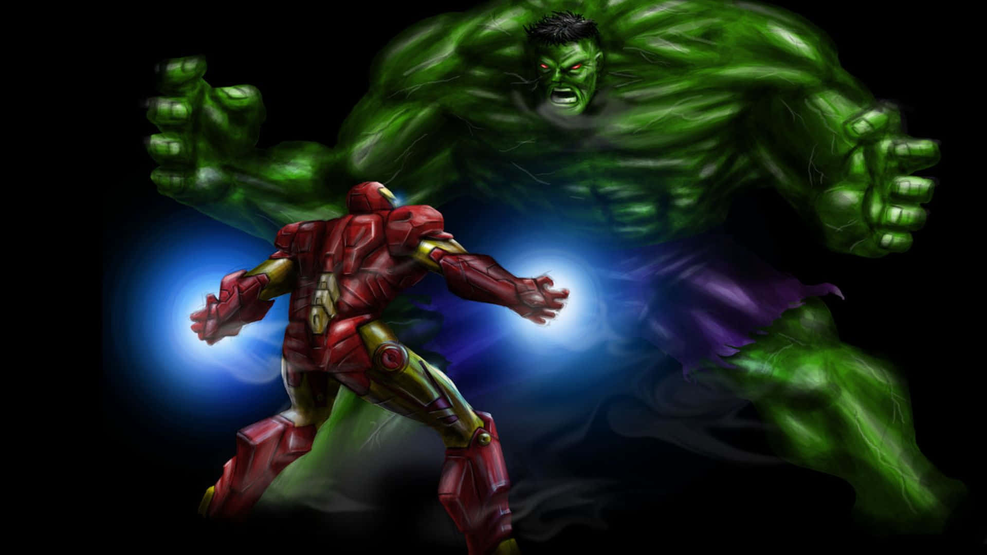 A Legendary Battle - Iron Man vs. The Incredible Hulk Wallpaper
