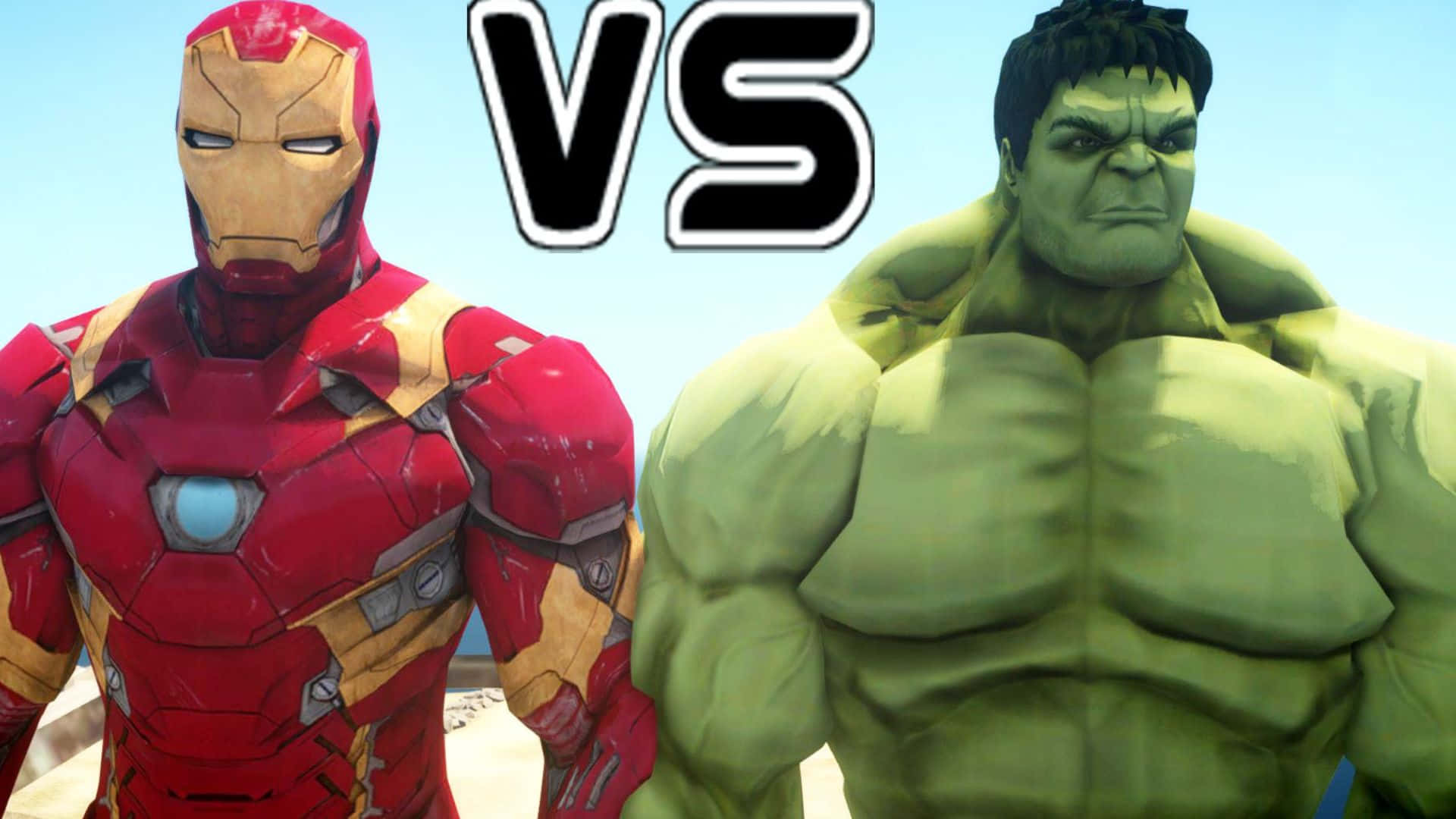 Iron Man and Hulk at War Wallpaper