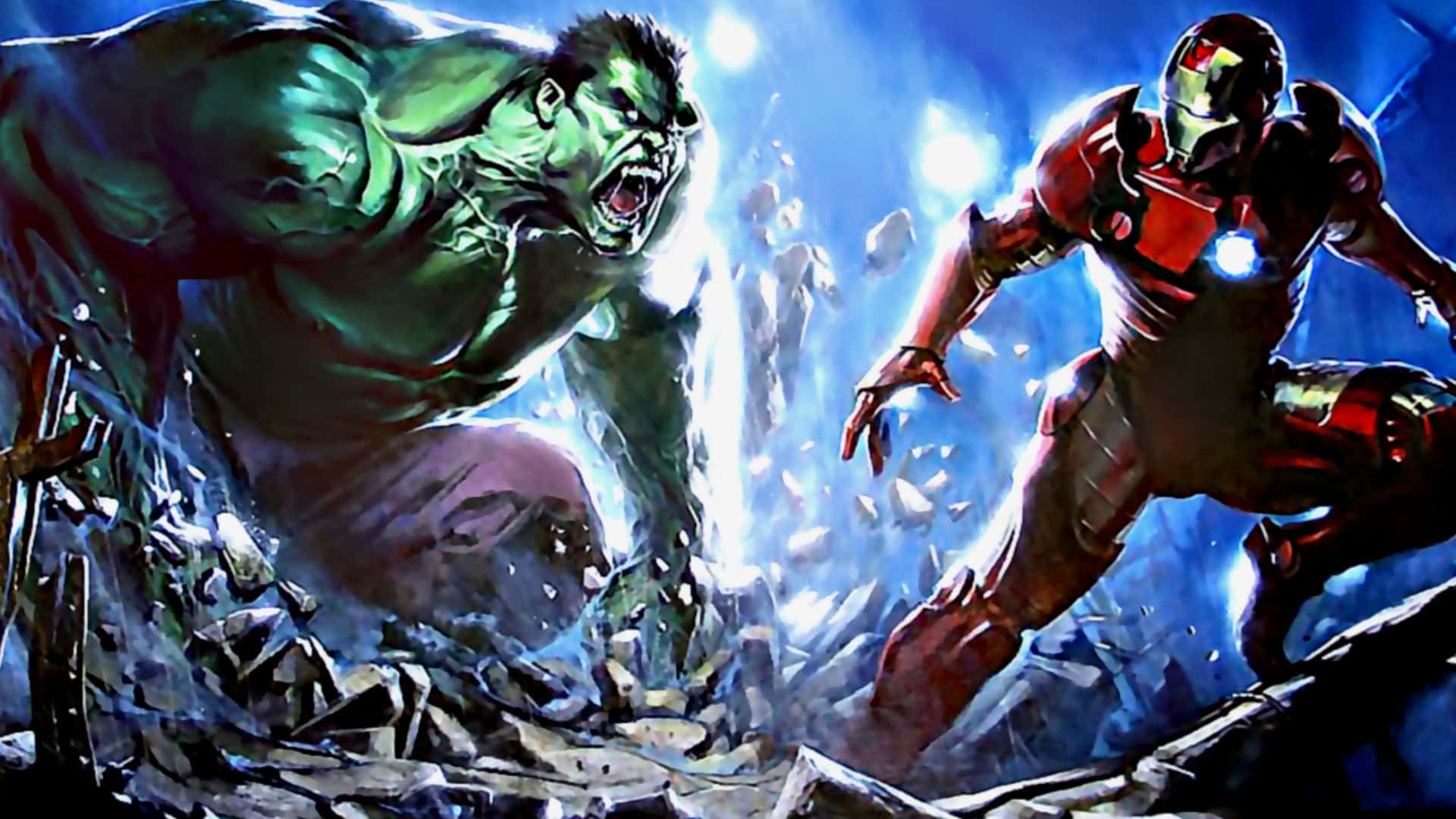 Iron Man and Hulk: The Ultimate Clash" Wallpaper