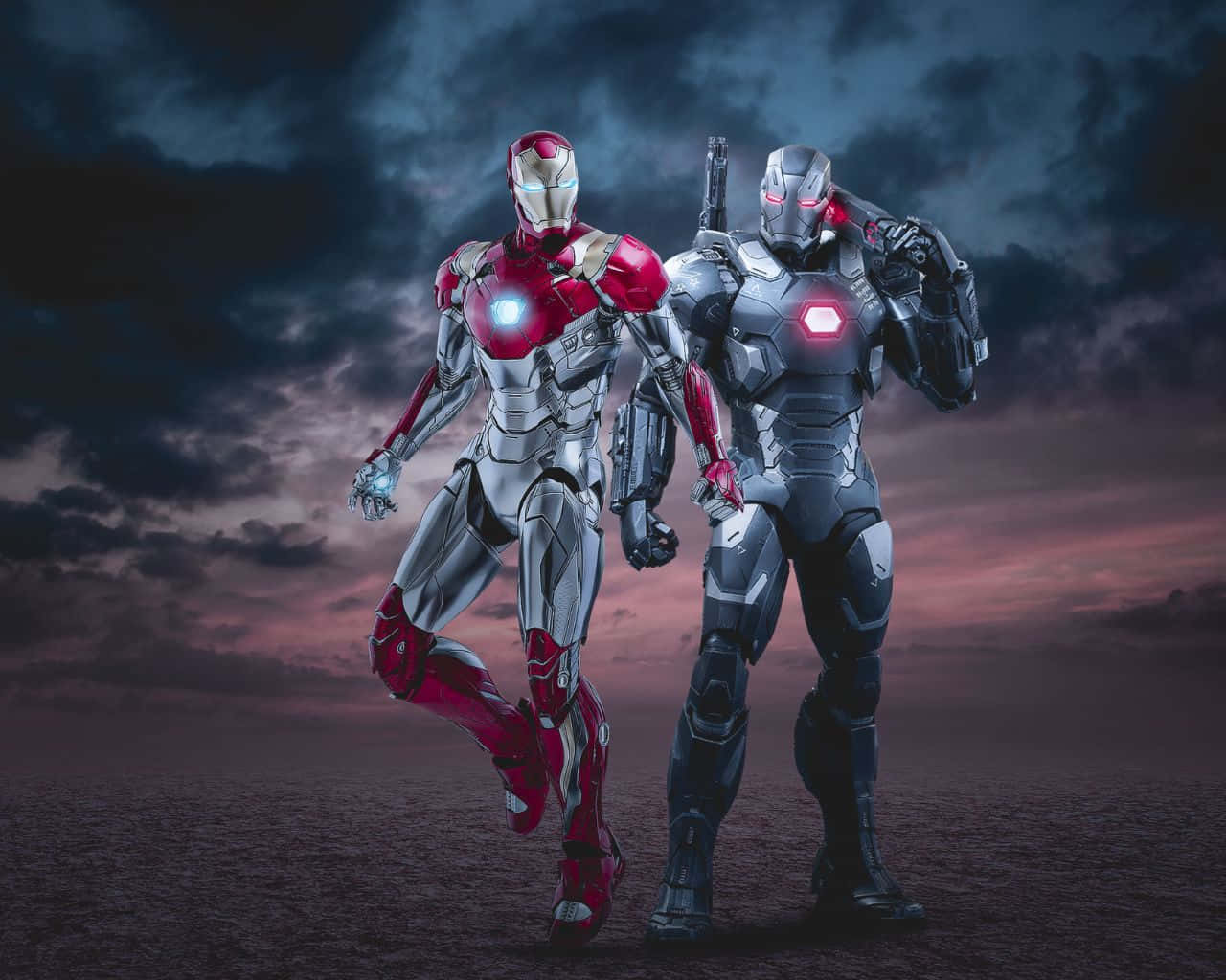 Iron Man takes on Iron Monger in an epic battle Wallpaper