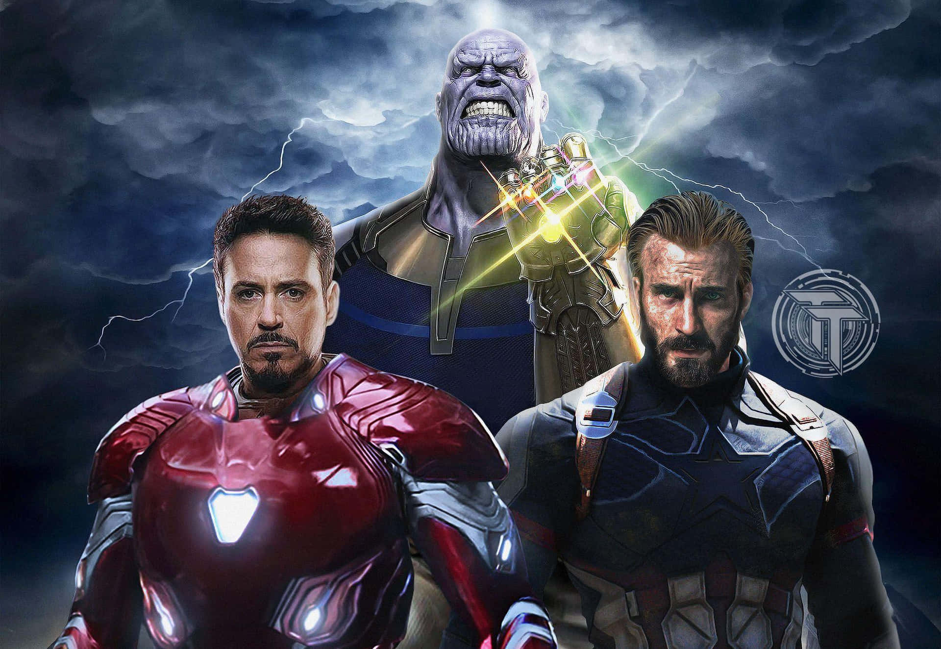 Iron Man takes on Thanos in a spectacular duel Wallpaper