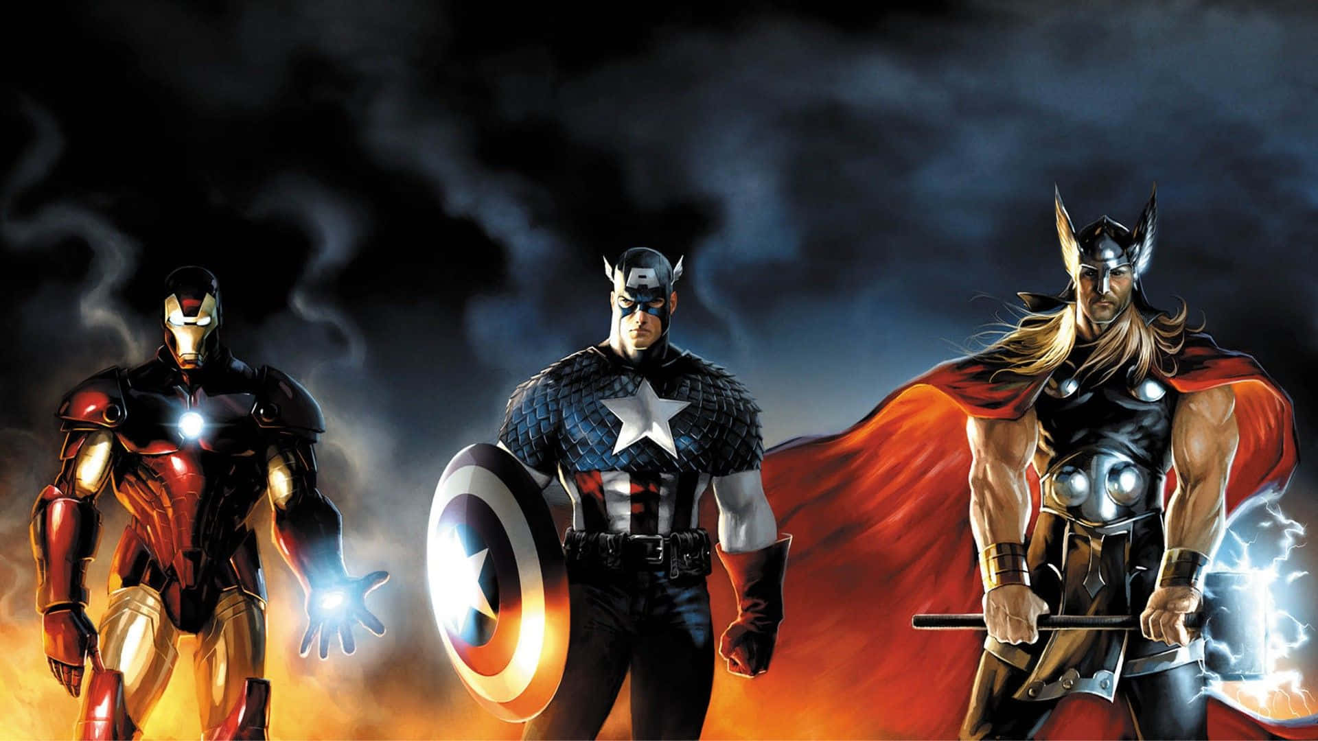 “The Battle between Iron Man and Thor has Begun!” Wallpaper