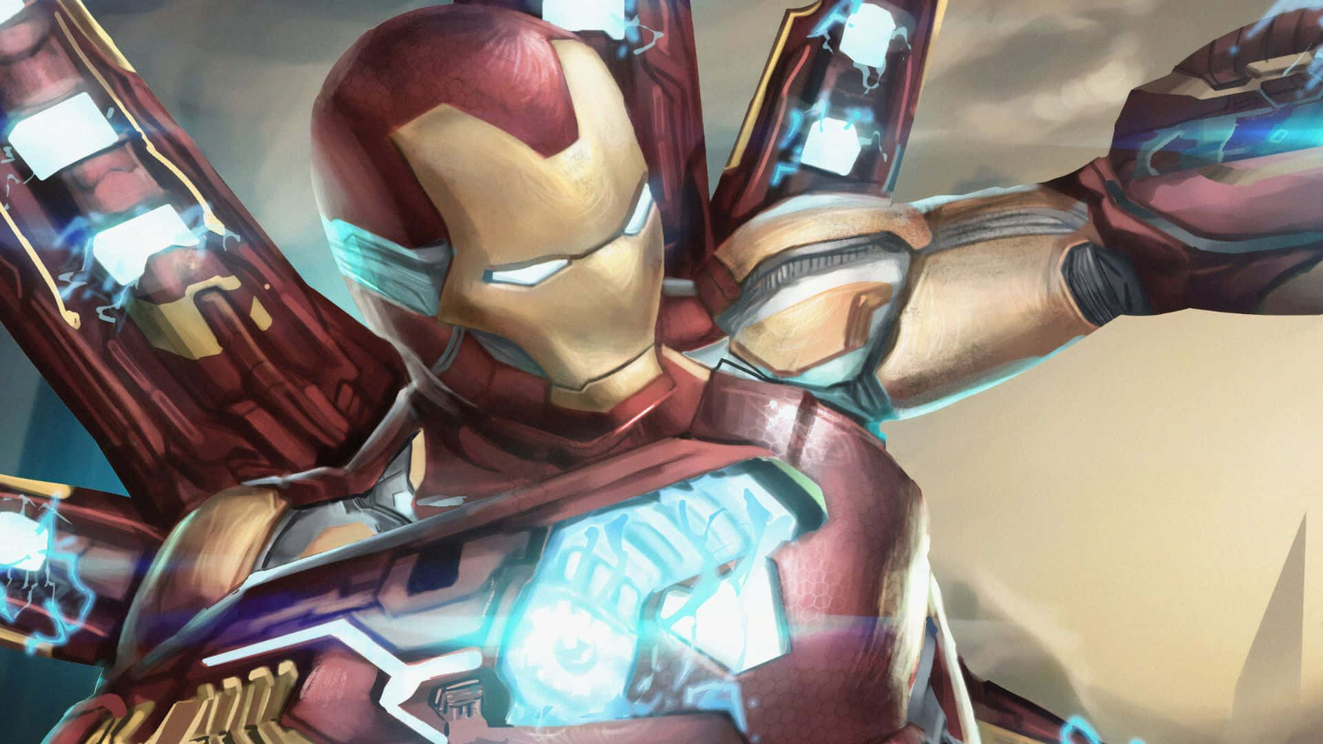 - “Iron Man Uses His Advanced Weapons for Good” Wallpaper