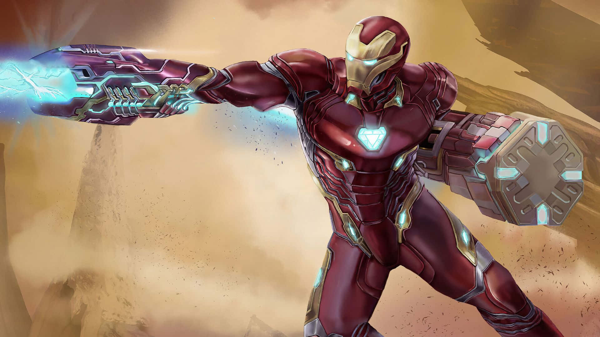 Tony Stark's advanced suit of power, Iron Man Weapons." Wallpaper