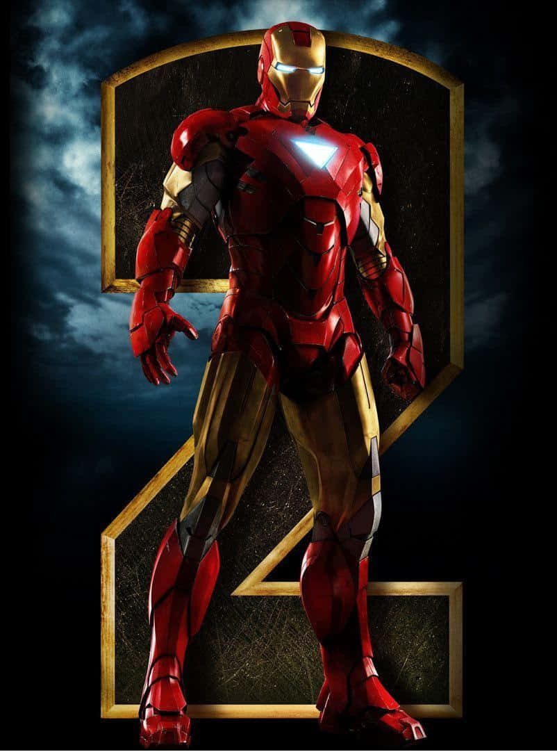 Iron Man2 Armored Hero Pose Wallpaper