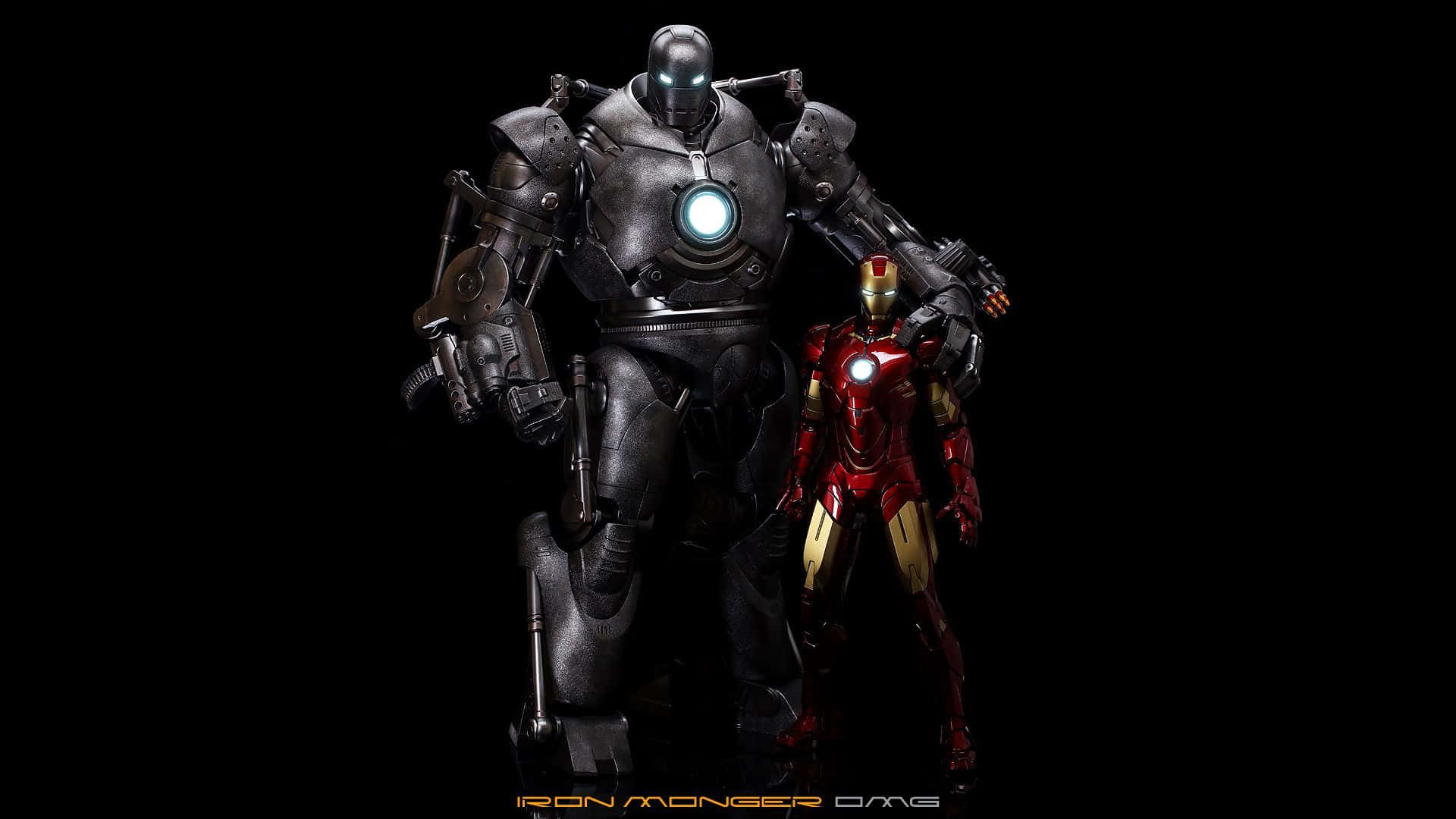 Iron Monger stands formidable in the shadows Wallpaper