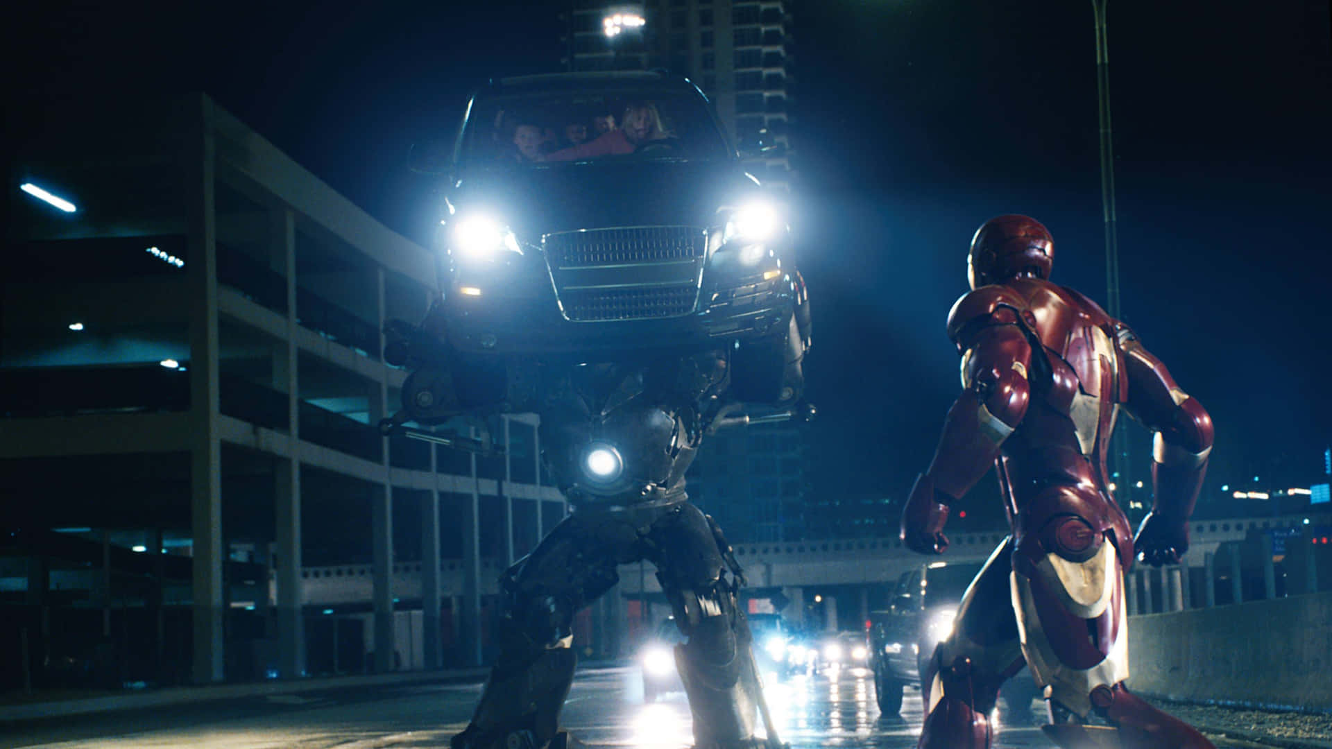 Tony Stark and his menacing Iron Monger villain Wallpaper