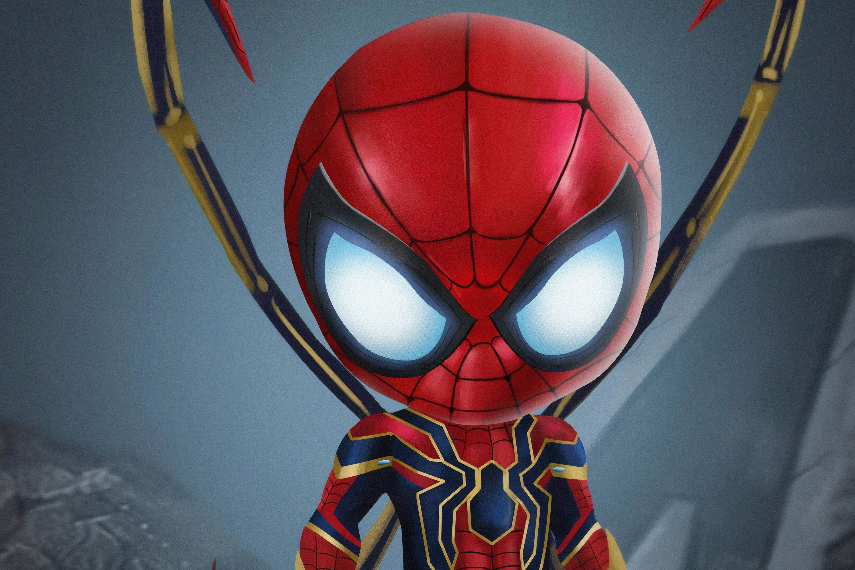 Figurinad'azione Di Iron Spider Spiderman Sfondo