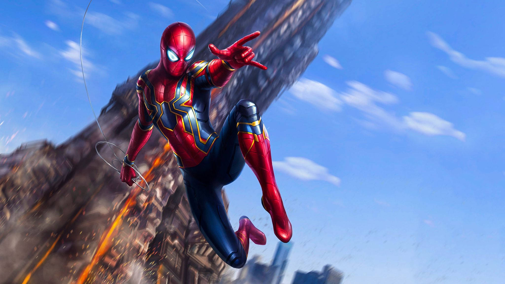 Iron Spider Spiderman Comic Strip Wallpaper