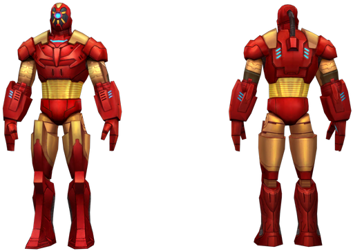 Iron Suit Frontand Back PNG