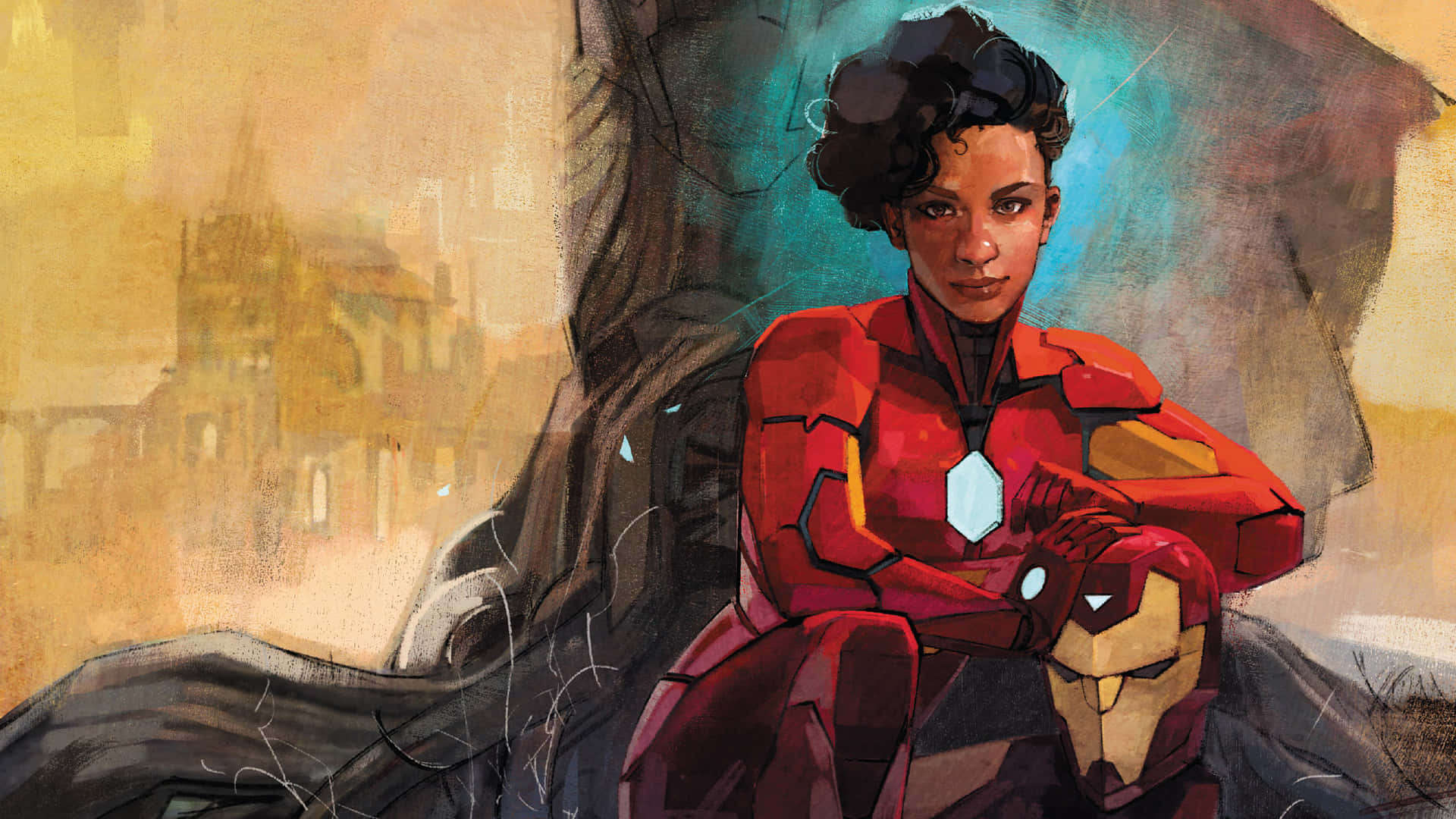 "High-tech Ironheart suit provides Tony Stark with superhuman abilities" Wallpaper