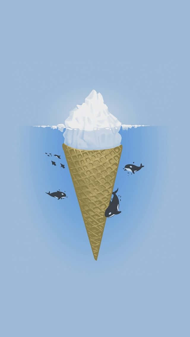 Ironic Image Of An Iceberg Or Ice Cream Wallpaper