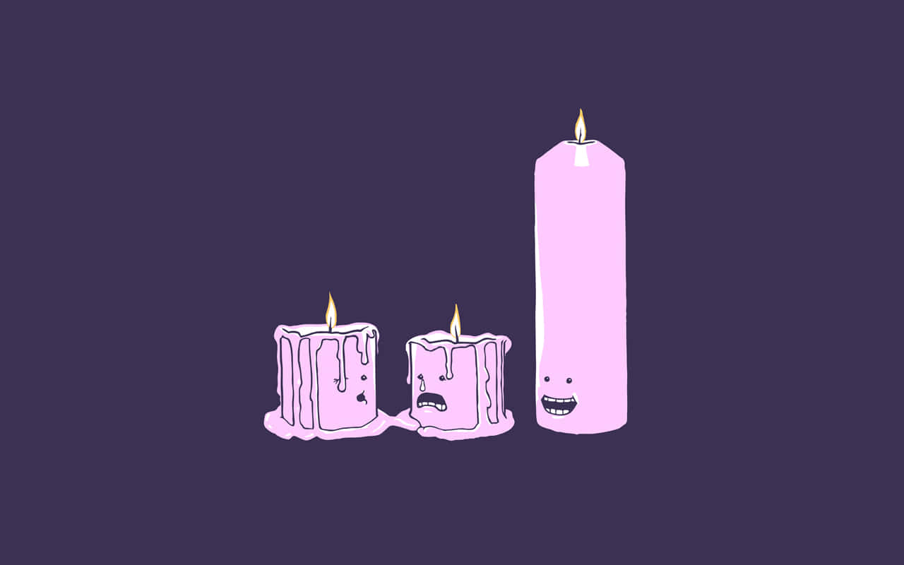 Ironic Old And New Candles Wallpaper