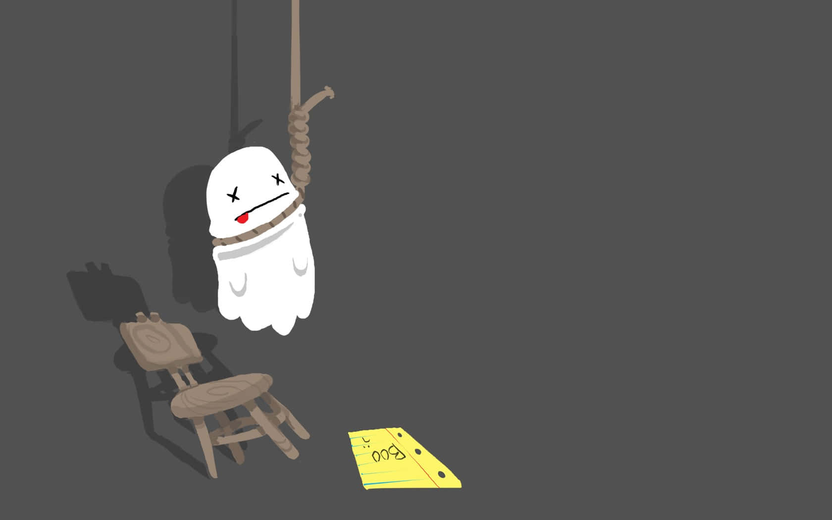 Ironic Suicidal Ghost Who Left A Note Wallpaper