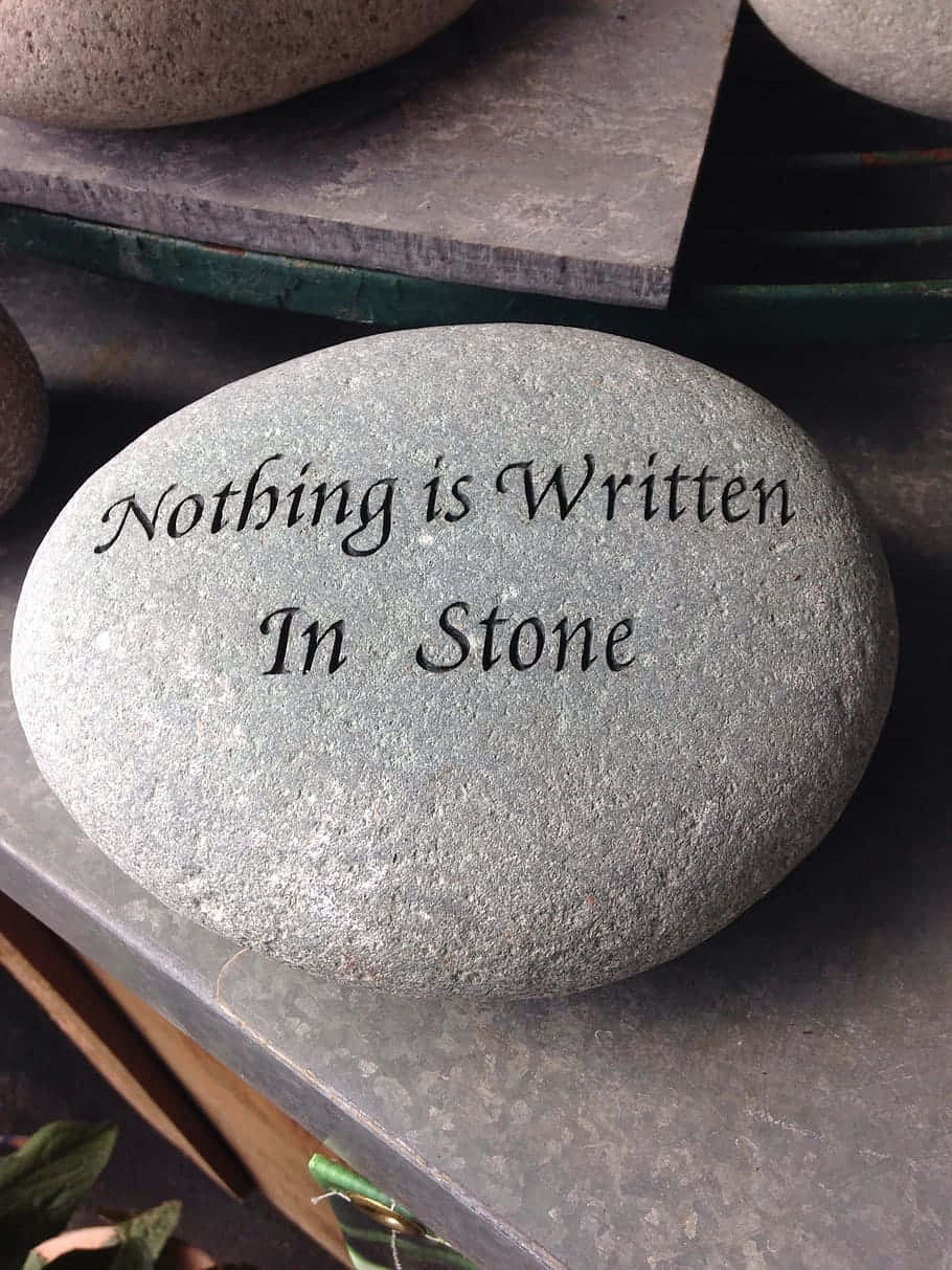 Ironic Written Statement In A Stone Wallpaper