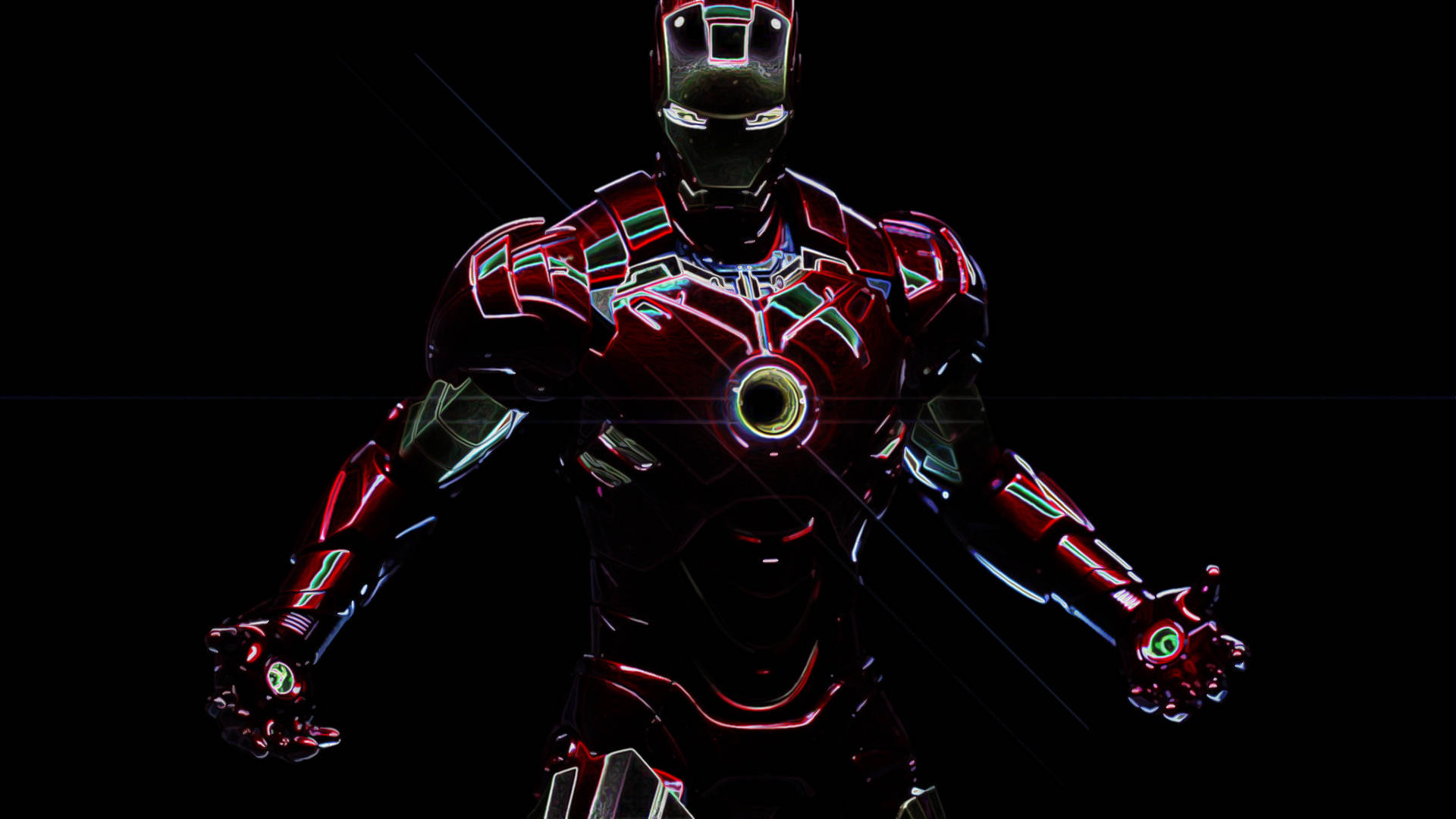 Leuchtendermarvel Superheld Ironman Hd Wallpaper