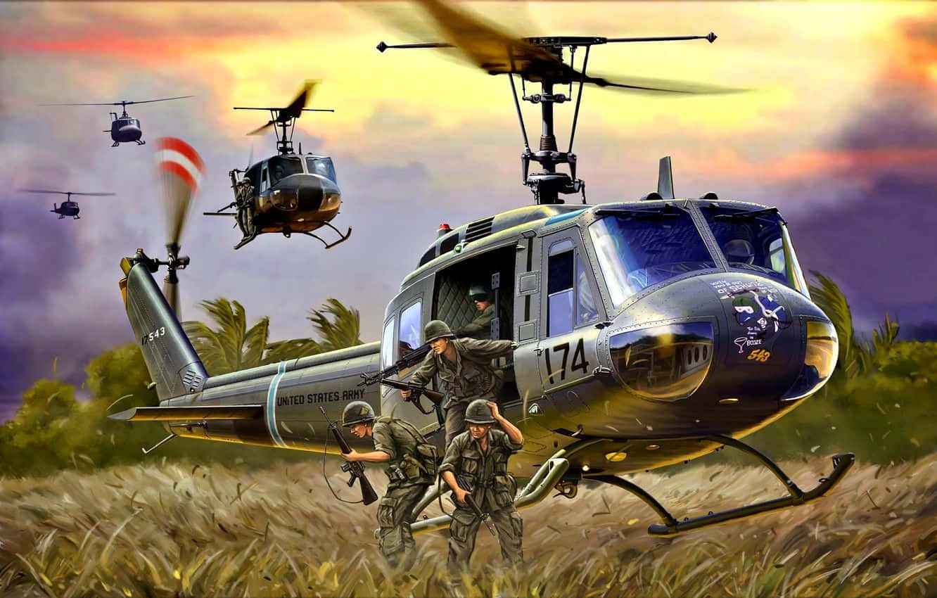 Iroquoisutilitario Helicóptero Genial. Fondo de pantalla