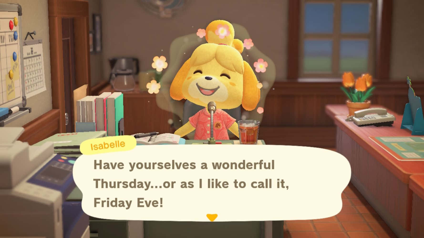 Isabelle Friday Eve Animal Crossing Wallpaper