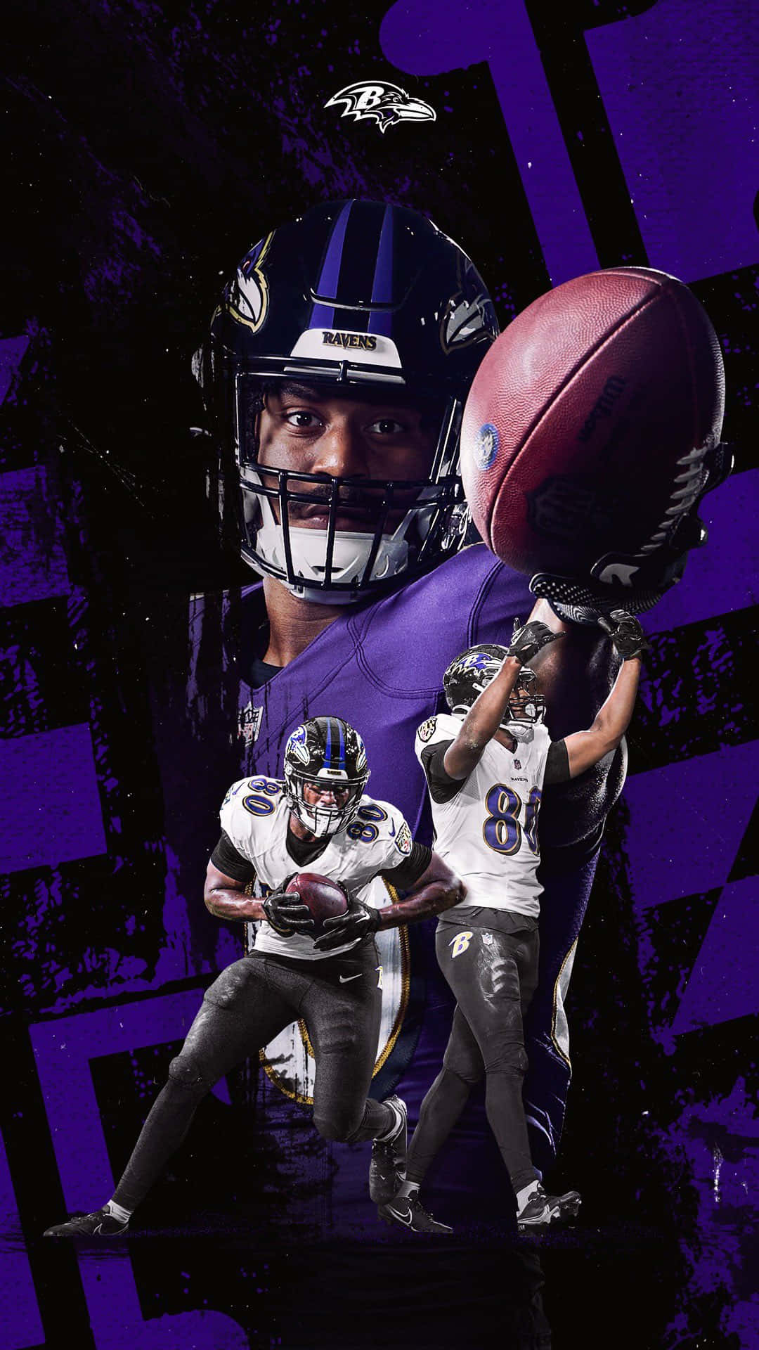 Isaiah Likely Baltimore Ravens Collage Wallpaper