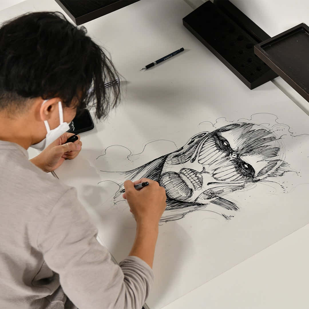 Isayama Hajime, Manga artist and creator of Attack on Titan Wallpaper