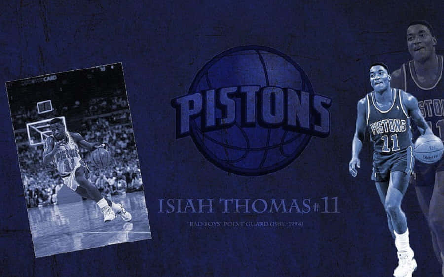 Tapet: Isiah Thomas 1995 Charlotte Hornets sæsonplakat Wallpaper