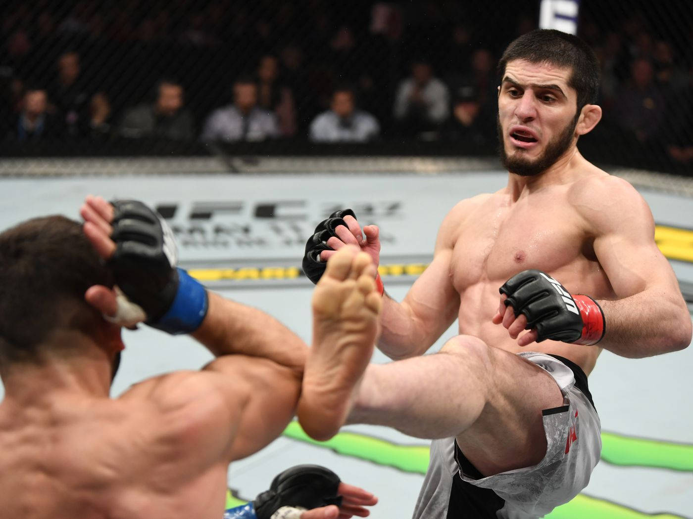 Islam Makhachev Game Face On Wallpaper