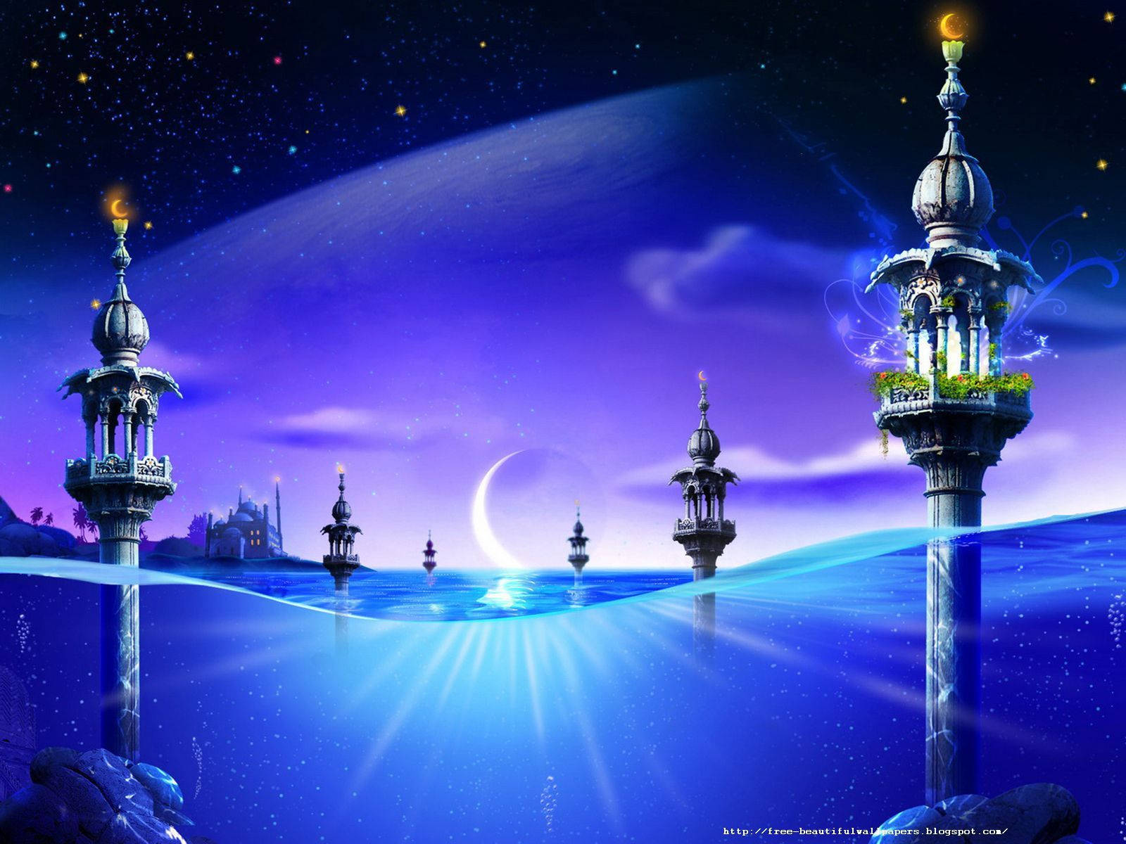 Islamic Architecture Cartoon Art Background
