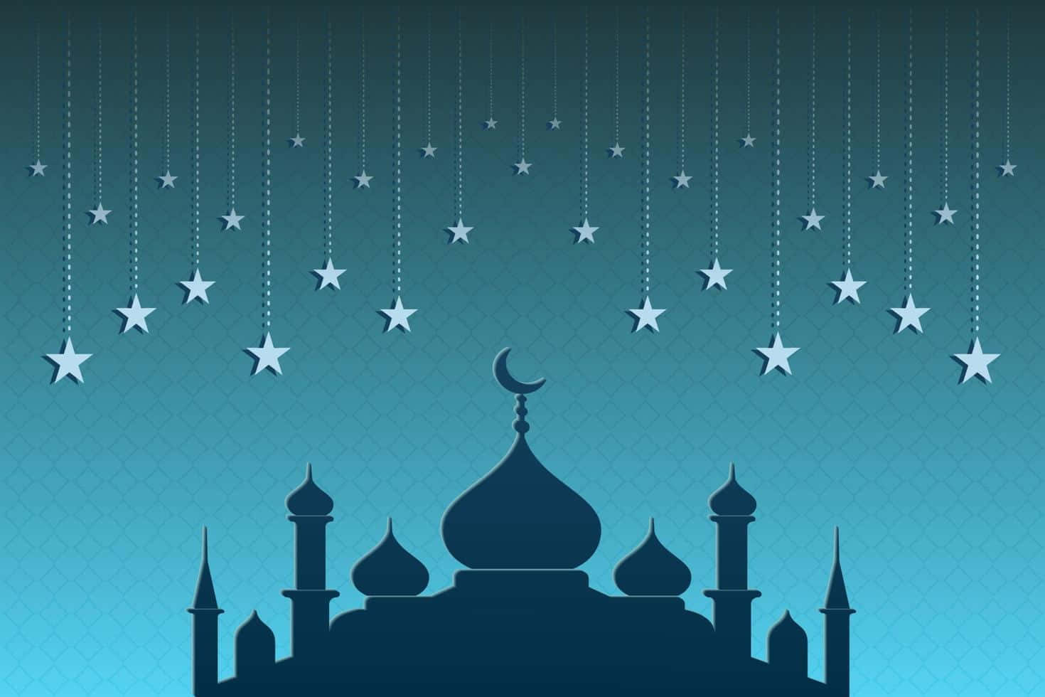 Download Mosque Under Stars Islamic Background Wallpapers