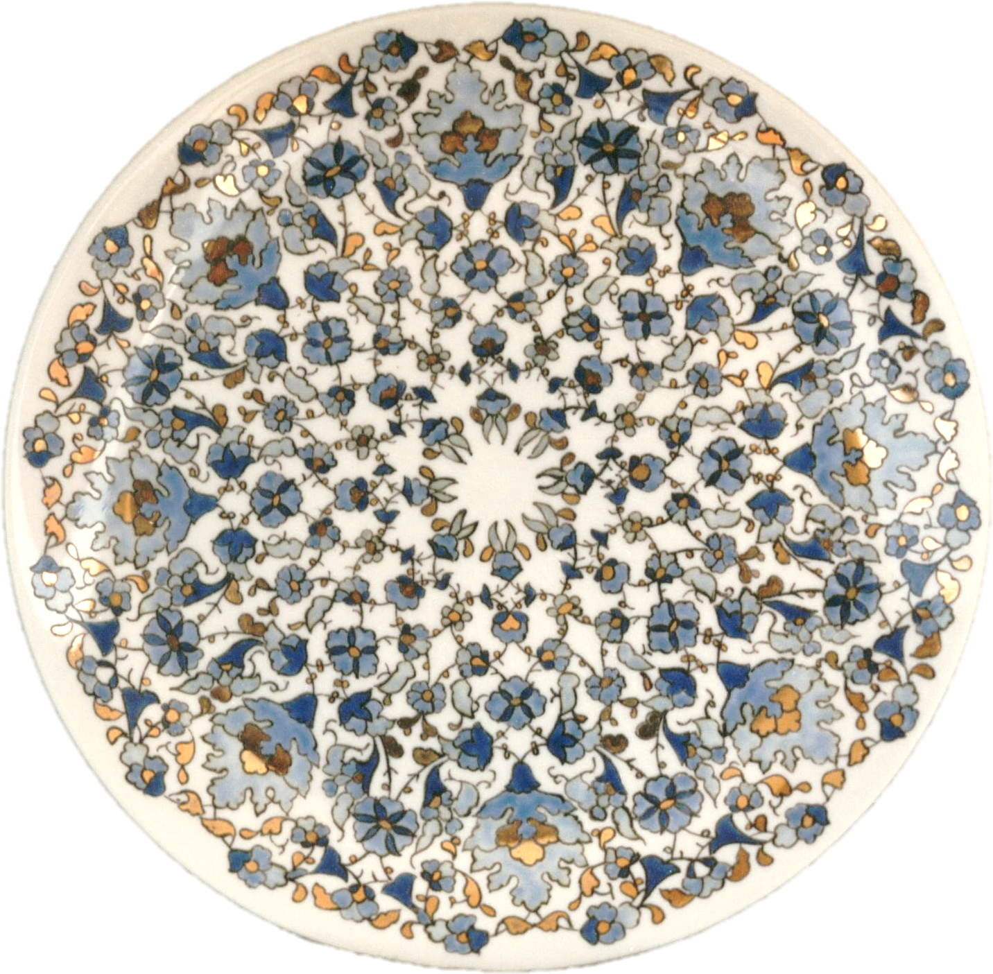 Islamic Floral Pattern Ceramic Plate PNG