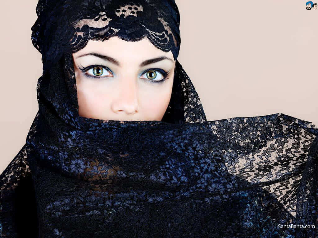 Islamic Girl Niqab Intrigued Wallpaper
