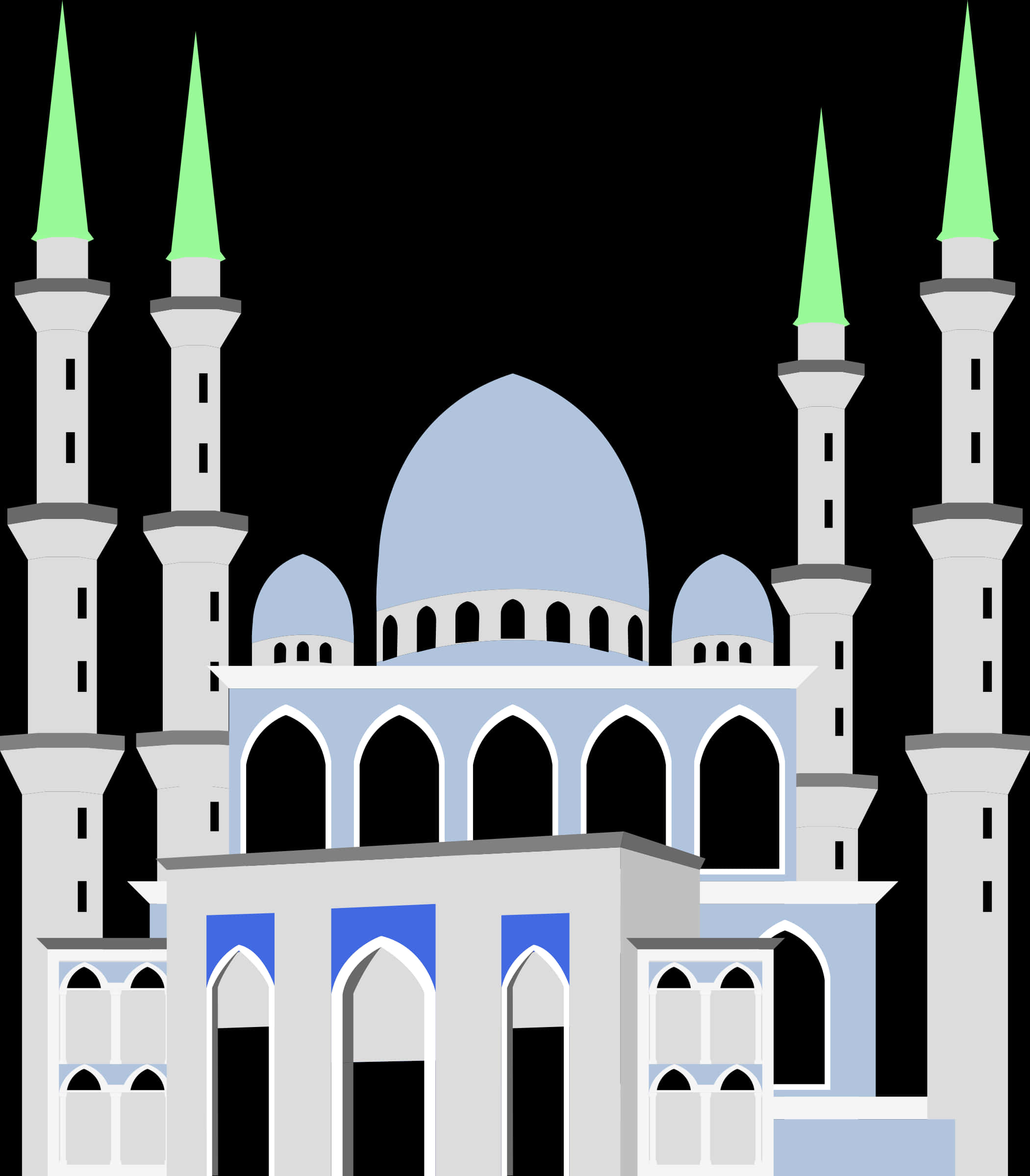 Islamic Mosque Vector Illustration PNG