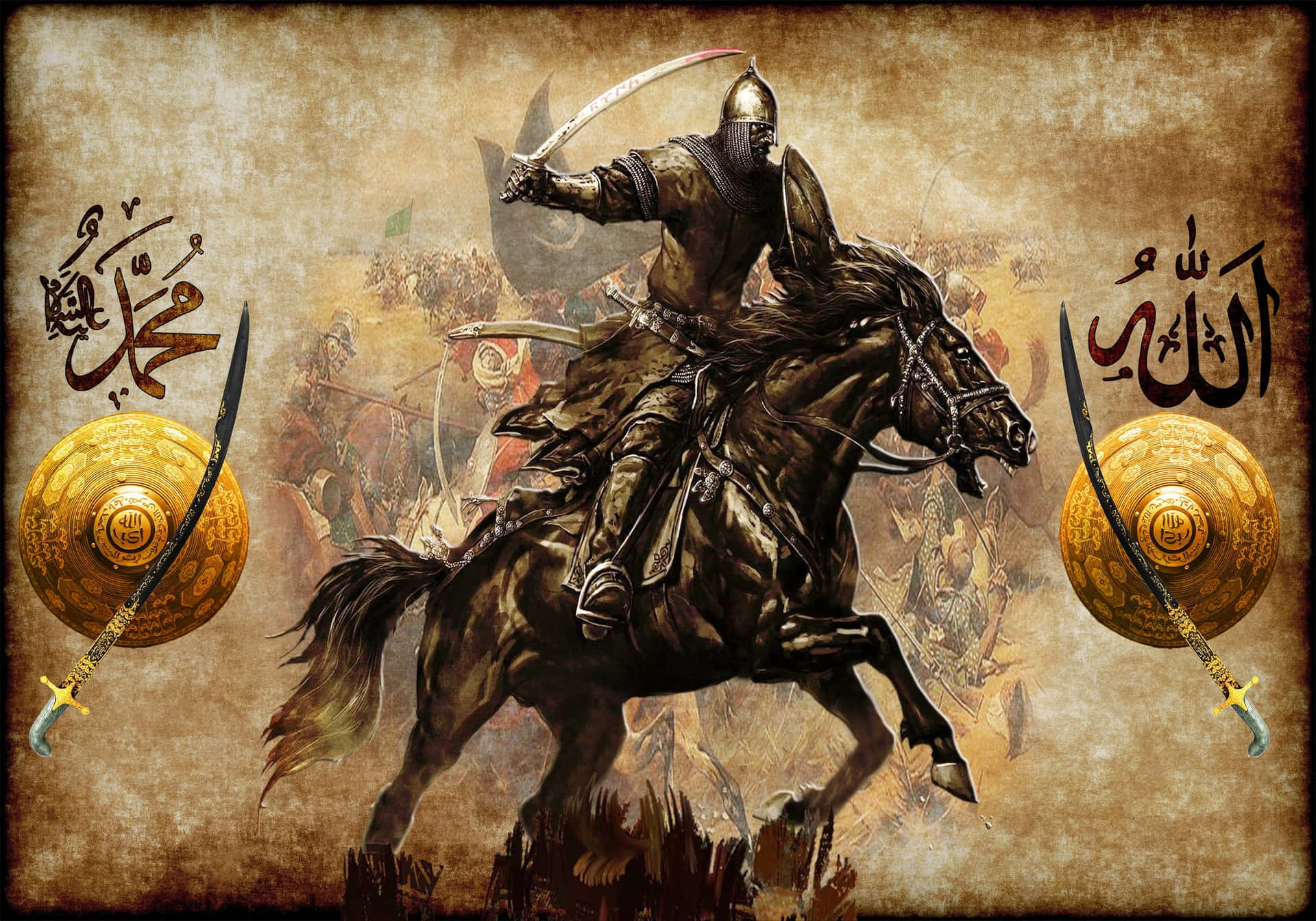 Islamic_ Warrior_on_ Horseback Wallpaper