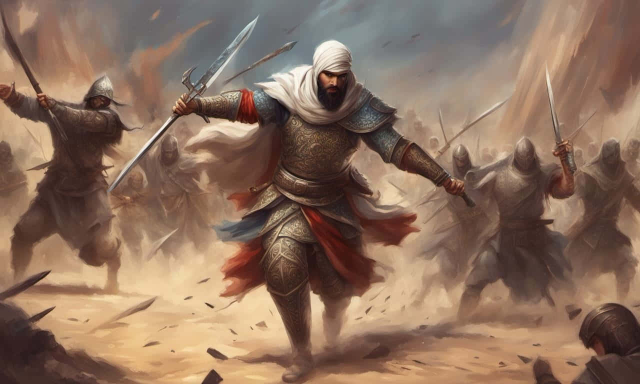 Islamic Warriorin Battle Artwork Wallpaper
