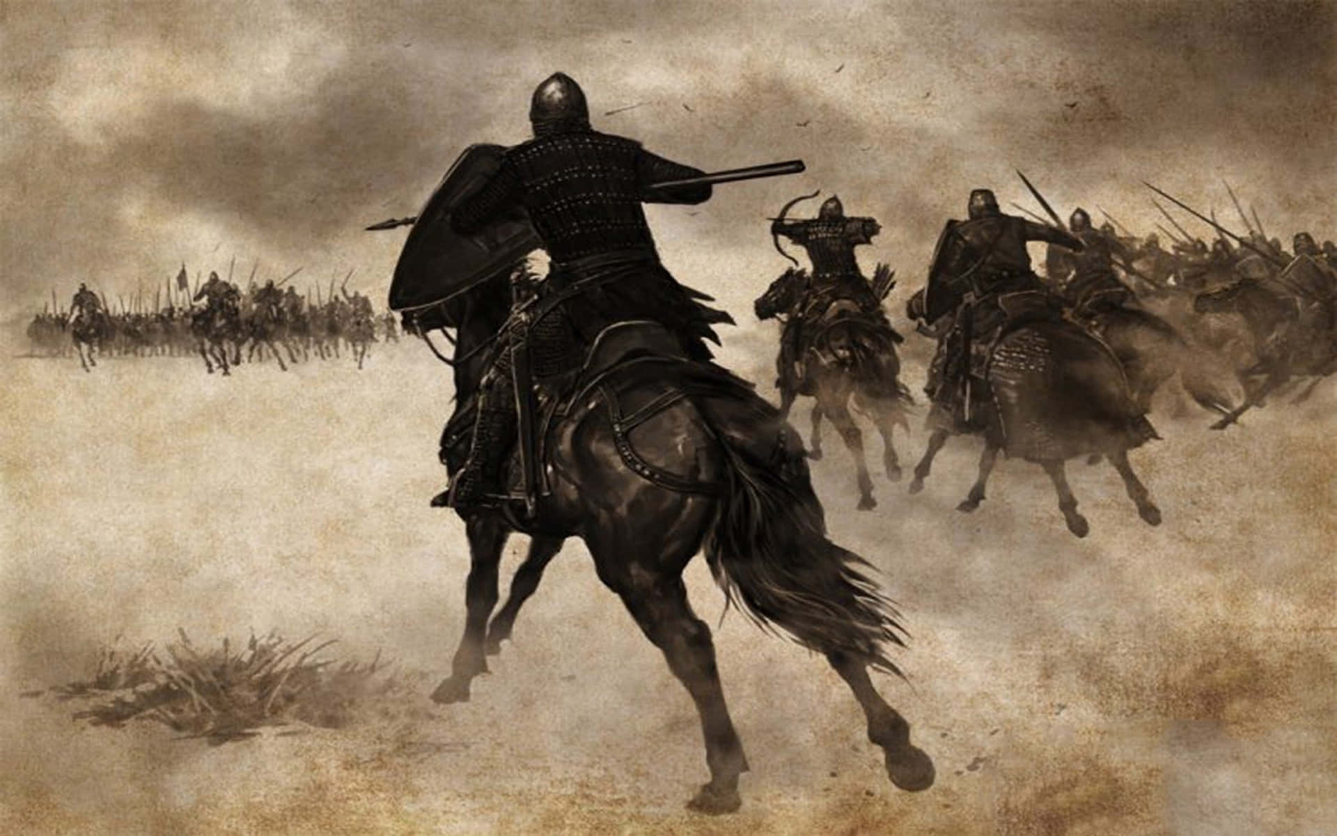 Islamic_ Warriors_ Charging_on_ Horseback Wallpaper