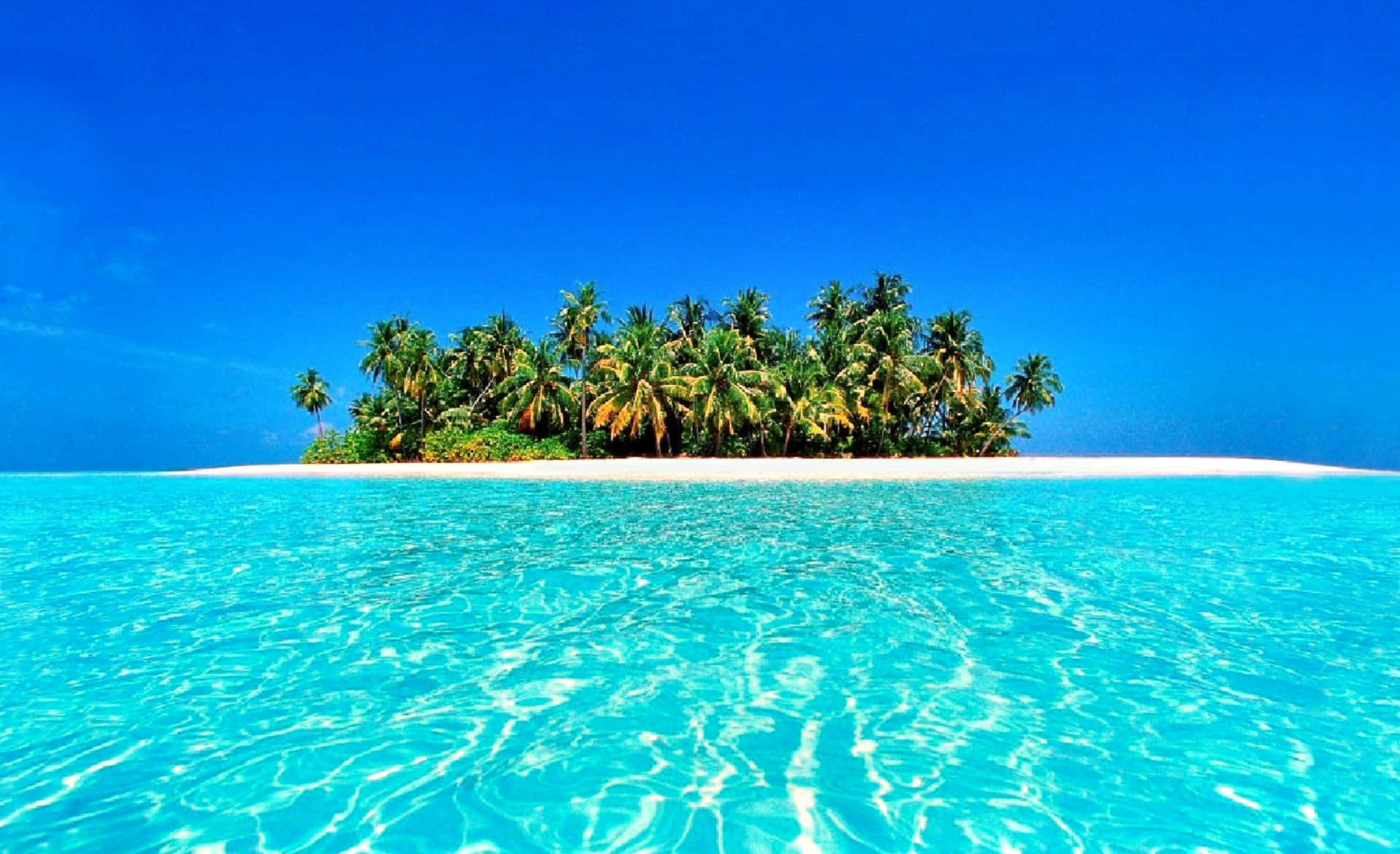 Einluftbild Einer Atemberaubenden Blauen Insel
