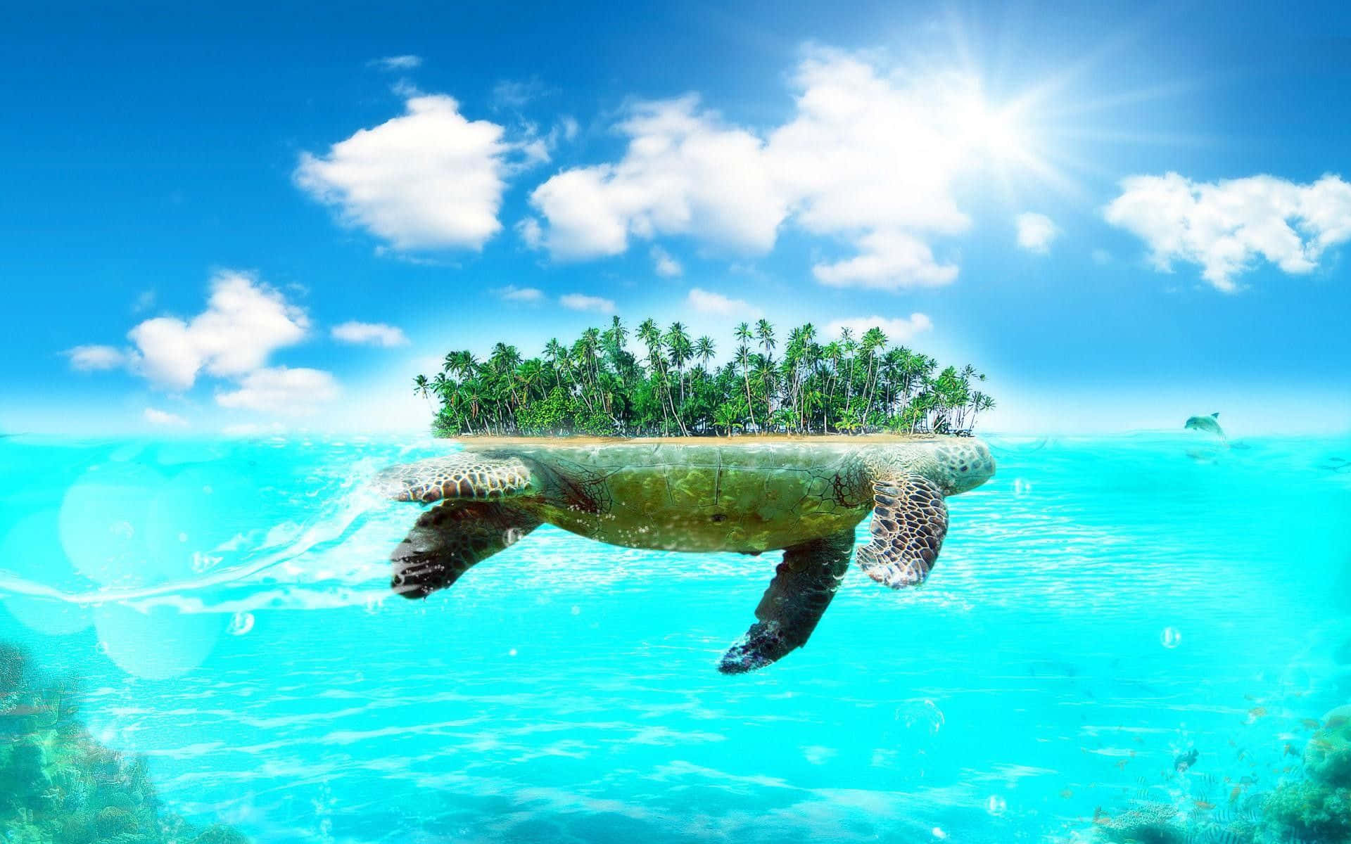Imagemfoto De Uma Pequena Ilha Com Praias De Areia Branca E Águas Cristalinas Azul-turquesa.
