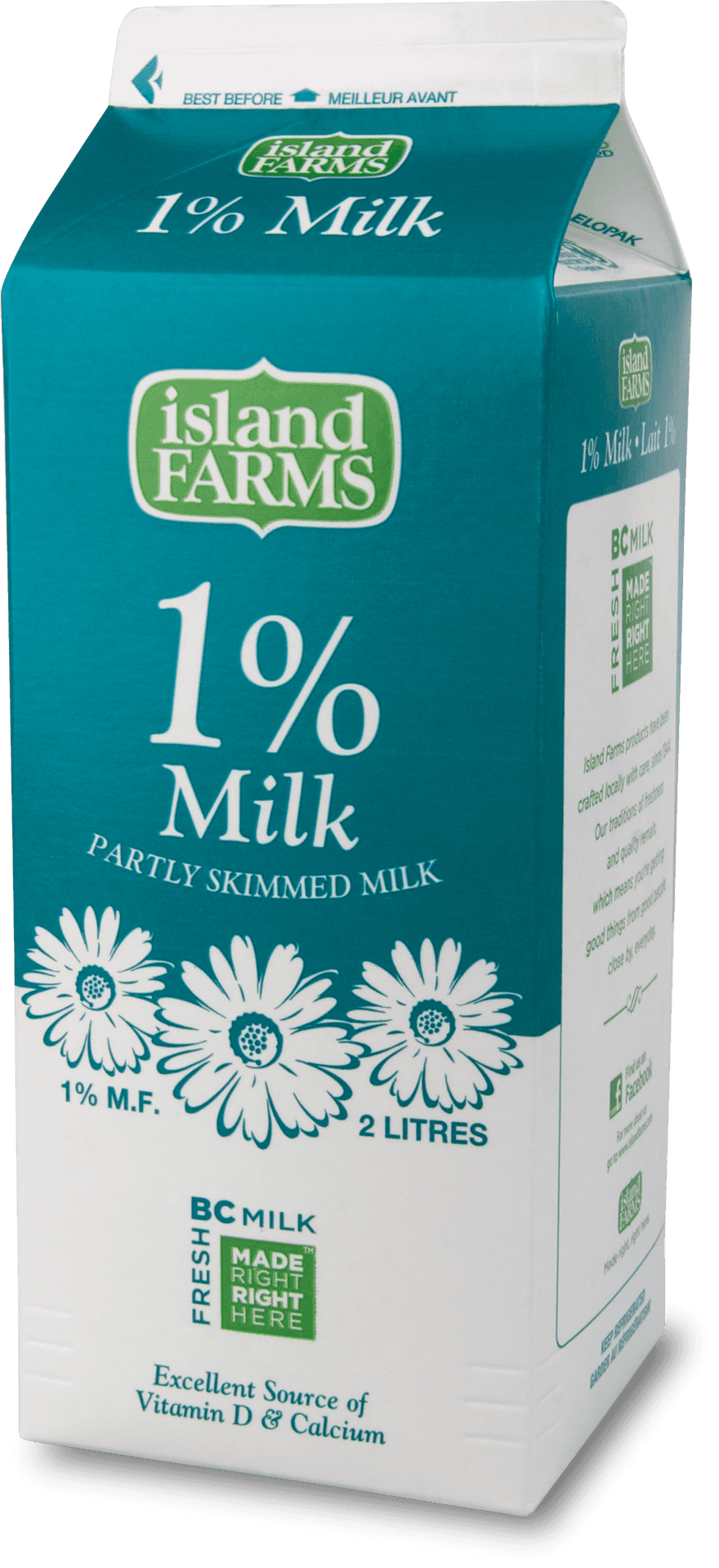 Island Farms1 Percent Milk Carton PNG