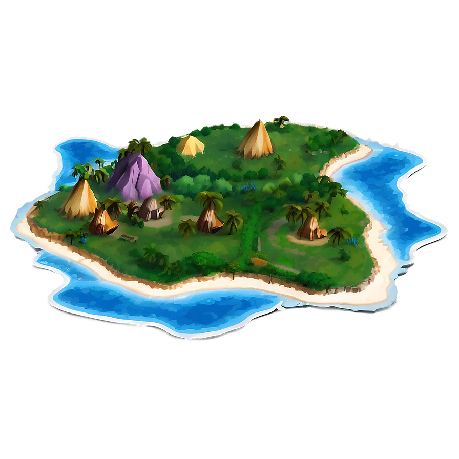 Island Getaway Map Png 05252024 PNG
