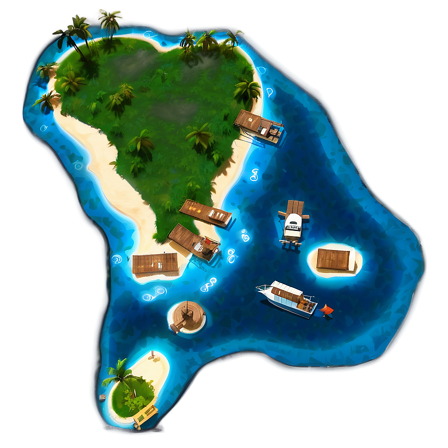 Island Getaway Map Png 7 PNG