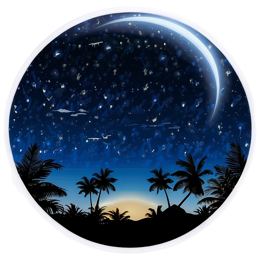 Island Night Sky Stars Png 87 PNG
