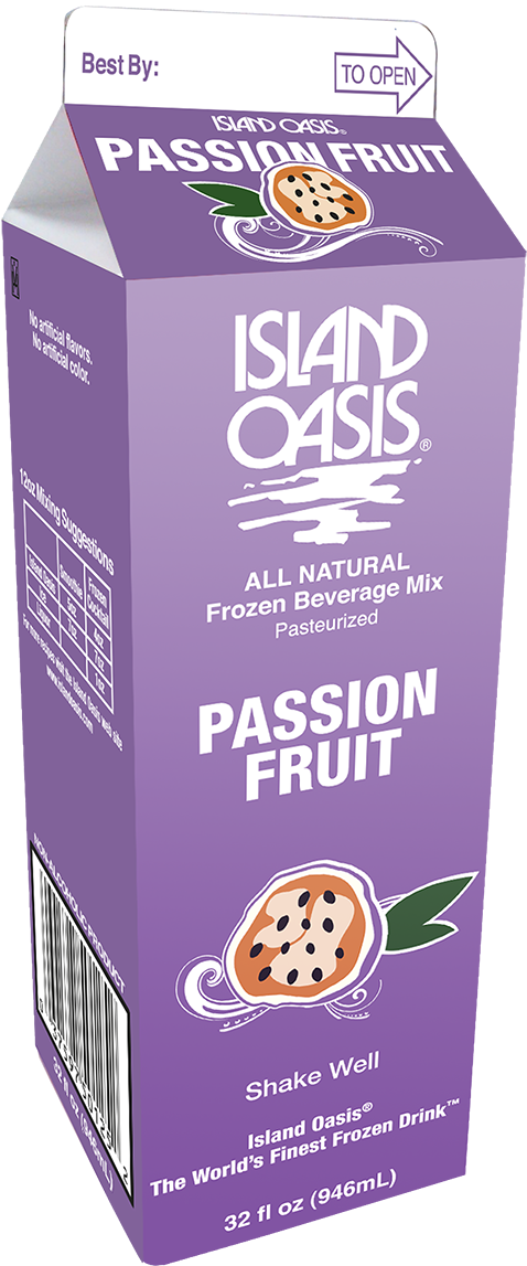 Island Oasis Passion Fruit Frozen Beverage Mix PNG