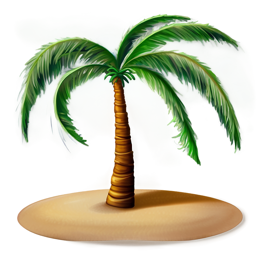 Island Palm Tree Shadow Png Agk53 PNG