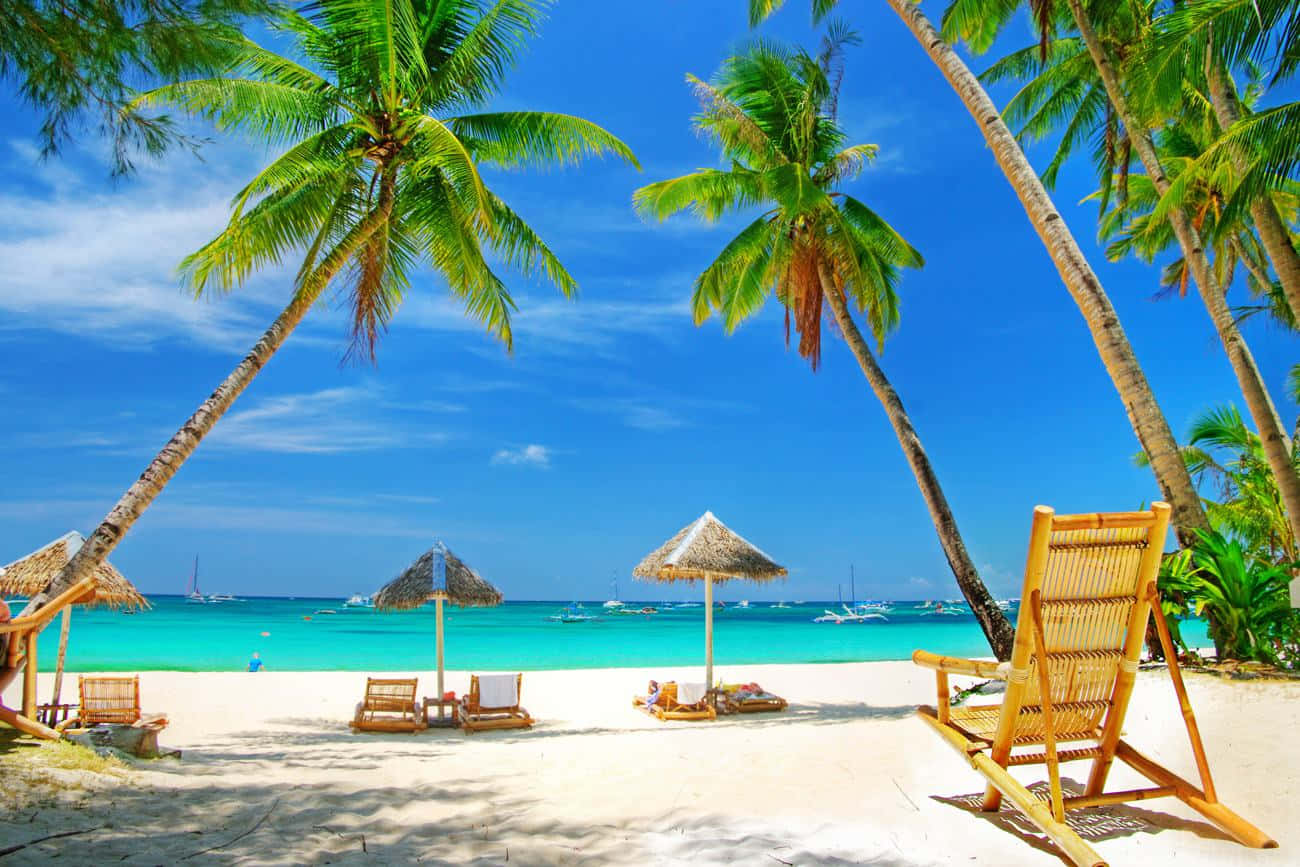 Relax on the white sandy beaches of this tropical island