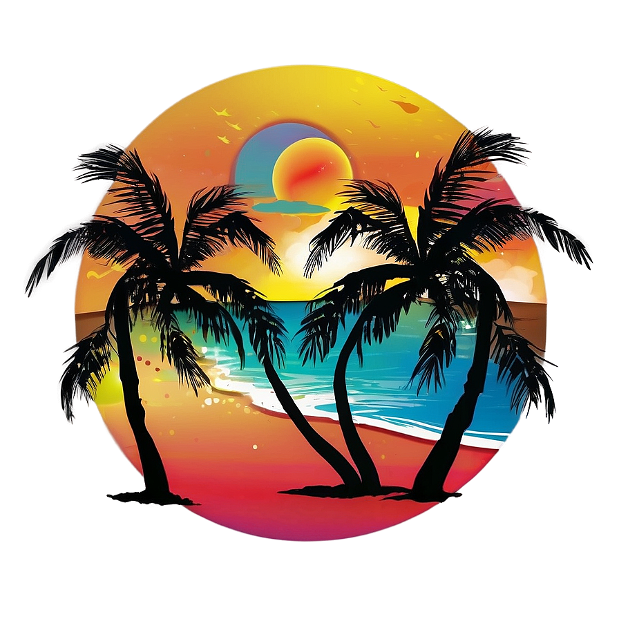 Island Sunset Silhouette Png 62 PNG