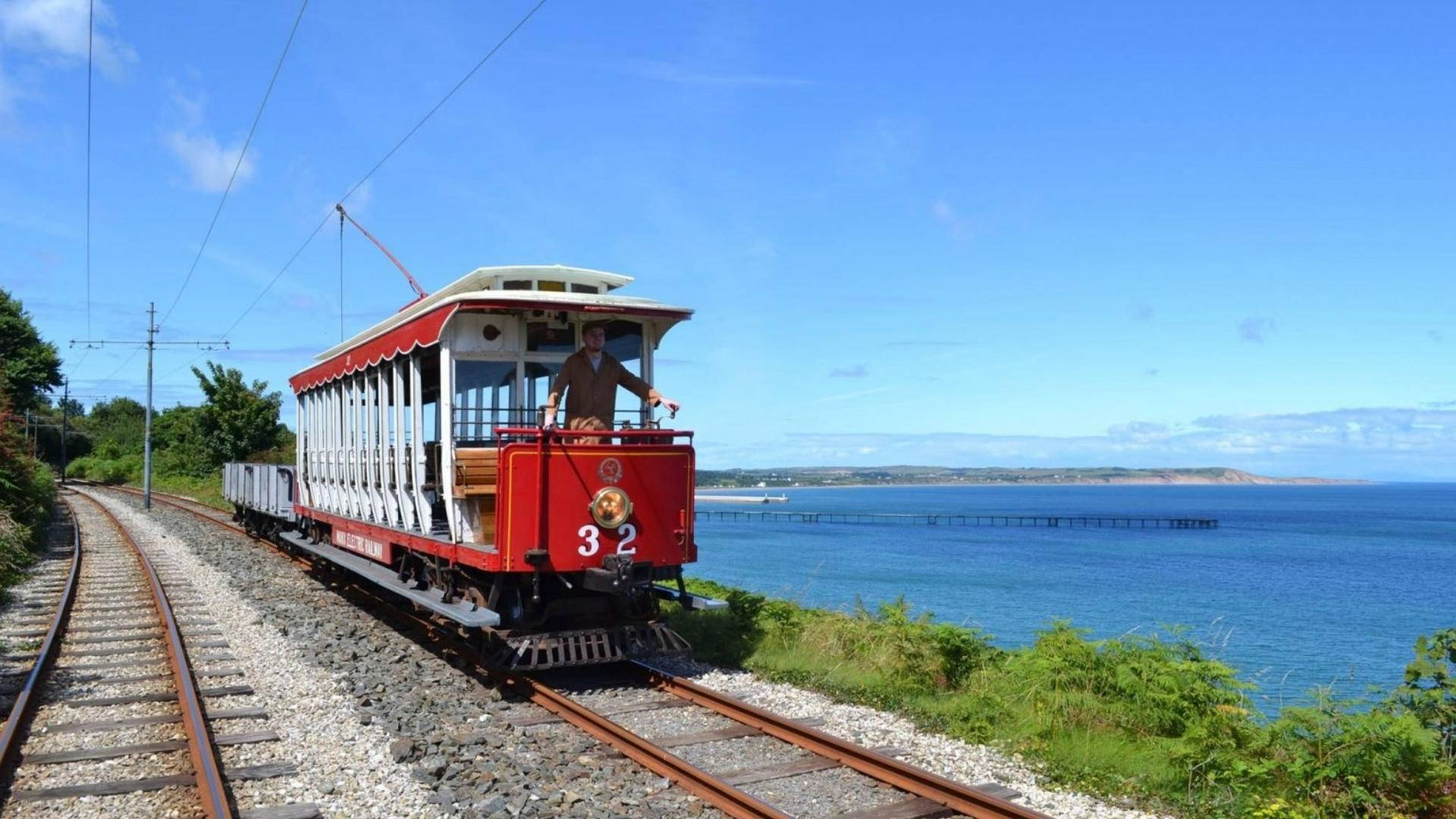 Isle Of Mann Electric Railway: Opdag et magisk tog på øen Man. Wallpaper