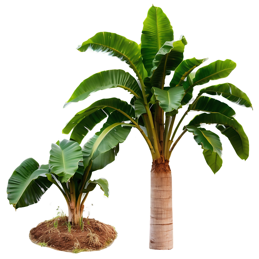 Isolated Banana Tree On White Png Ugo PNG