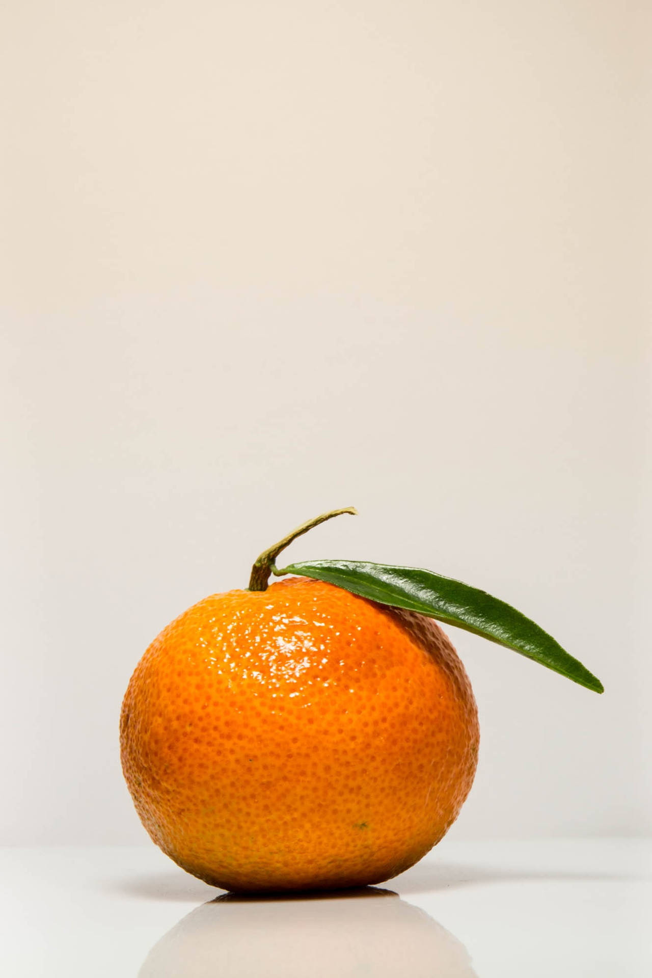 Isolated Citrus Fruit Clementine With Shadow Wallpaper
