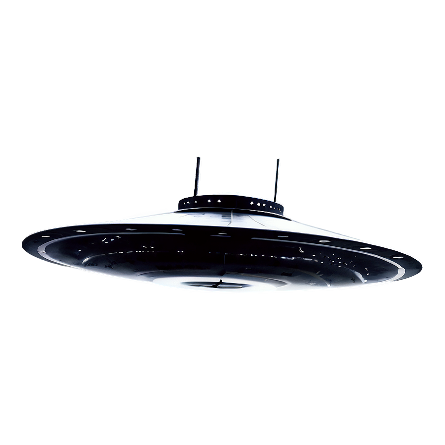 Isolated Flying Saucer Silhouette Png 06202024 PNG