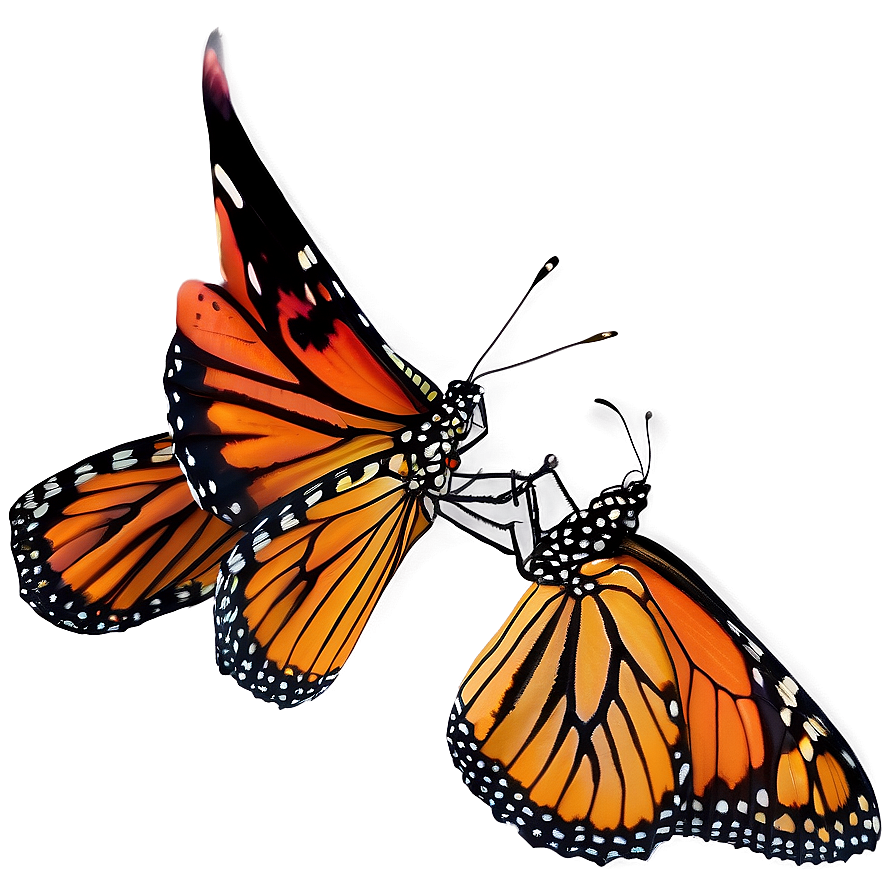 Isolated Monarch Butterflies Png 06252024 PNG